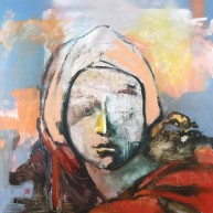 Dorothy [based on MA Buonarotti], 90x90 cm, oil on canvas, 2019 ABSENCE