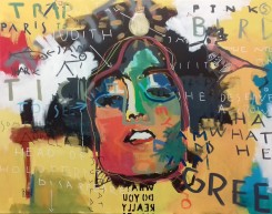 Judith [based on Klimt] 110x140 cm, acrylic on canvas, 2017 ABSENCE