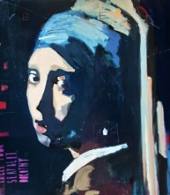 The Girl [based on Vermeer], 80x90 cm, oil on canvas, 2019. ABSENCE